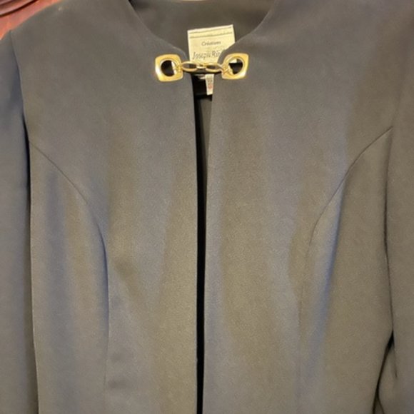 Black soft crepe jacket - Picture 3 of 4